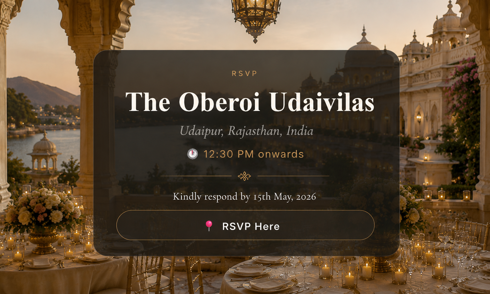 Instant 30-Second Premium RSVP Interface Screen